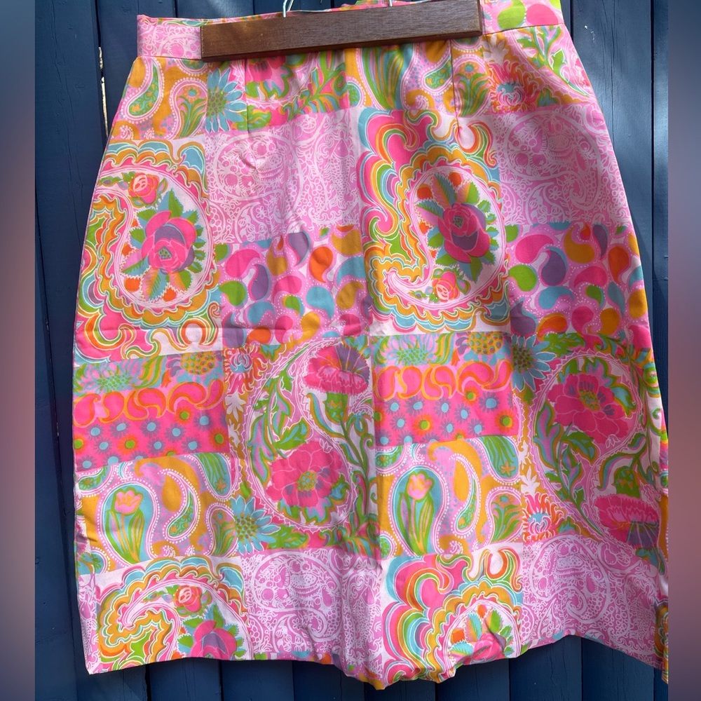 Vintage 70’s Colorful Paisley Women's High Waisted Skirt